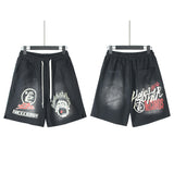Hellstar Shorts Summer Casual Sports Wash Shorts
