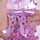 Themed Party Supplies Pink Cowgirl Boot Tinsel Curtain – Western Themed Birthday Party Decoration