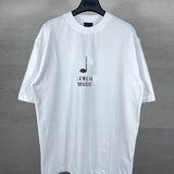 Mens T-shirts Summer Paris White Ink Music