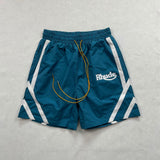 Rhude Shorts Striped Ribbon Color Matching Casual Quick-Drying Shorts Beach Pants