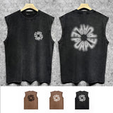 Purple Brand Distressed Tank T Shirts Distressed Sleeveless T-shirt Vest