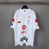 Men T-shirts Paris Old Short Sleeve T-Shirt Crew Neck Loose Casual Bottom Shirt