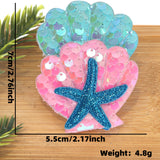 Themed Party Supplies Cartoon Seashell & Starfish Hair Clips – Ocean Theme Birthday Party Accessories