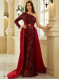 Women Party Dress Sequined Temperament Commute Evening Gown (Ss0416)