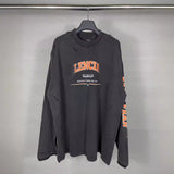 Men T-shirts Paris BB scissors print washed old T-shirt crew neck loose bottoming shirt