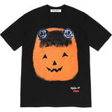 Mens T-shirts 22FW Yohji Yamamoto Pumpkin Halloween Pumpkin Short Sleeve T-Shirt