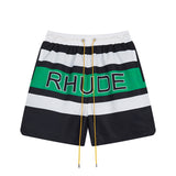 Rhude Shorts Alphabet Striped Casual Shorts Beach Shorts