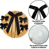 Themed Party Supplies Multicolor Polyester Bow Latte Wedding Birthday Party Decoration Pink Black Handmade Bow Pendant