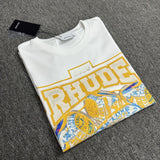 Rhude T Shirt Micro Label Champion Ring Printed Short Sleeve T-Shirt