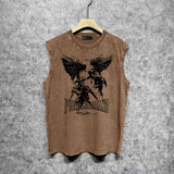 Purple Brand Distressed Tank T Shirts Distressed Sleeveless T-shirt Vest