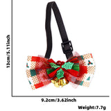 Themed Party Supplies Christmas Pet Bow Tie Collar – Cartoon Bell-Decorated Accessory for Cats & Dogs