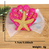 Themed Party Supplies Cartoon Seashell & Starfish Hair Clips – Ocean Theme Birthday Party Accessories