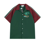 Rhude T Shirt Coconut Alphabet Beach Embroidery Short Sleeve Shirt Shorts