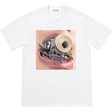 Men T-shirts 22SS New BRACES TEE USD Steel tooth cover Printed short-sleeved T-shirt Loose crew neck