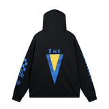 Rhude Hoodie Speedboat Plaid Sleeve Print Hooded Sweater