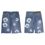 DENIM TEARS Denim Shorts Unisex Loose Denim Shorts