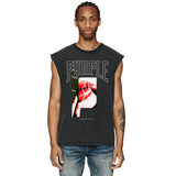 Purple Brand Distressed Tank T Shirts Distressed Sleeveless T-shirt Vest