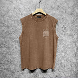 Purple Brand Distressed Tank T Shirts Distressed Sleeveless T-shirt Vest