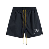 Rhude Shorts Embroidered Elastic Casual Quick-Drying Shorts Beach Sweatpants