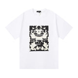 Purple Brand T Shirt Chess Print Short Sleeve T-Shirt