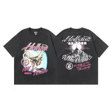 Hellstar T Shirt Washing Water Black Series Printed Short Sleeve T-Shirt