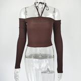 Women Tops Fashion Breathable Long Sleeves Top (ZJ0415)