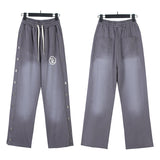 Hellstar Sweatpants Wash Water Black Old Casual Trousers
