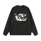 C.e sweatshirt autumn winter c.e japanese style geometric pattern printing round neck pullover sweatshirt