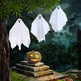 Halloween flag hanging ornaments Halloween White Ghost Hanging Decoration – Haunted House Horror Prop