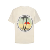Rhude T Shirt Sunset Coconut Alphabet Print Short Sleeve T-Shirt