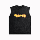 Purple Brand Distressed Tank T Shirts Distressed Sleeveless T-shirt Vest
