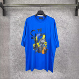 Men T-shirts Paris Simpson Crew Neck Short Sleeve T-Shirt Loose Casual