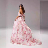 Women Party Dress Fashionable Temperament Flower Print Dress (Ss0416)
