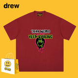 Drew T Shirts Funny Smiling Face Short Sleeve Printed T-shirt