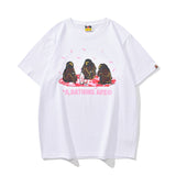 Bathing Ape T Shirt Summer Cherry Blossom Limited Ape Man Letter Print Short Sleeve T-Shirt