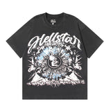Hellstar T Shirt Washing Water Black Series Printed Short Sleeve T-Shirt