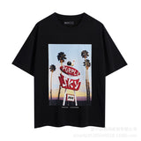 Purple Brand T ShirtsPurple Micro Label Letter Pattern Printed Short Sleeve T-Shirt