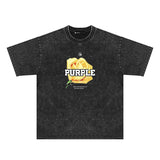 Purple Brand Distressed T Shirts Short Sleeve