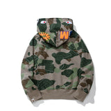 Bathing Ape Hoodie Autumn/Winter Camouflage Shark Hooded Cardigan Sweater Jacket