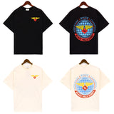 Rhude T Shirt Label Wings Alphabet Earth Print Short Sleeve T-Shirt