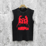 Purple Brand Distressed Tank T Shirts Distressed Sleeveless T-shirt Vest