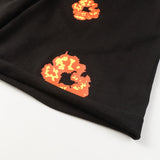 Denim Tears T Shirt ShortsFlame Short Sleeve T-shirt Sports Casual Shorts Suit (Options need to be purchased separately)