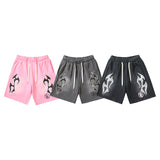 Hellstar Shorts Summer Casual Sports Wash Shorts