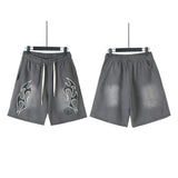 Hellstar Shorts Summer Casual Sports Wash Shorts