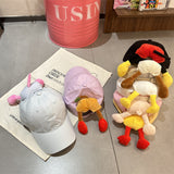 Y2k hot girl hat heavy industry mickey butt cartoon candy color baseball cap sunshade peaked cap