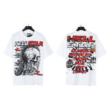 Hellstar T-Shirt Head Print Apricot Short Sleeve T-Shirt