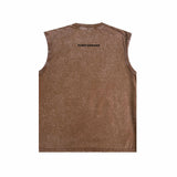 Purple Brand Distressed Tank T Shirts Distressed Sleeveless T-shirt Vest