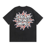Hellstar T Shirt Washing Water Black Series Printed Short Sleeve T-Shirt