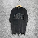 Purple Brand Distressed T Shirts Short Sleeve