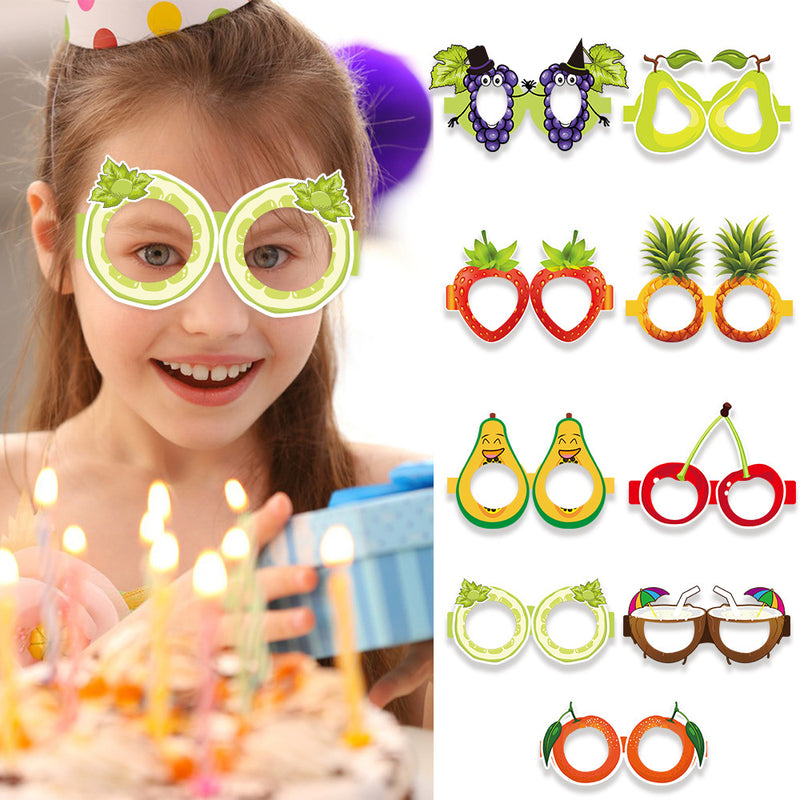 Themed Party Supplies Set of 9 Kids’ Birthday Party Fruit-Shaped Paper Glasses – Summer Pineapple Theme